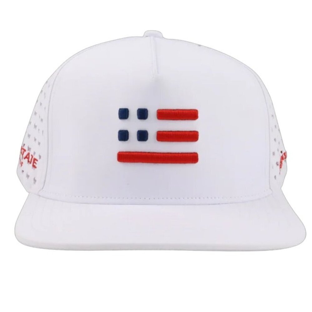 RED STATE GOLF THE "E" FLAG HAT (WHITE)